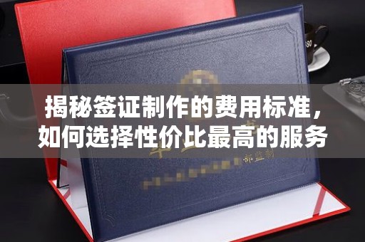 北塔揭秘签证制作的费用标准，如何选择性价比最高的服务？