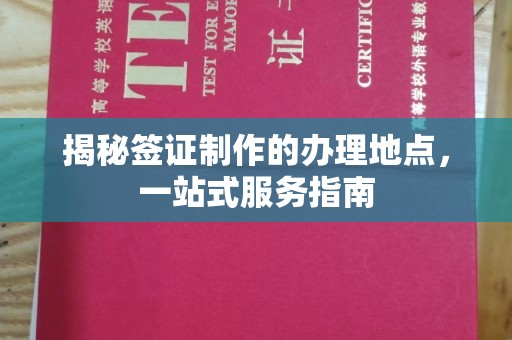 北塔揭秘签证制作的办理地点，一站式服务指南