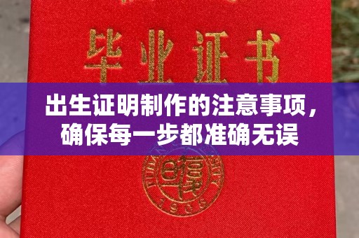 北塔出生证明制作的注意事项，确保每一步都准确无误